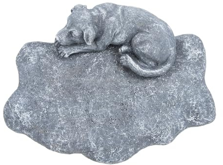 DOITOOL Lapide in Resina per Animali Domestici Resistente all’umidità, Pietra Commemorativa per Tombe di Cani Incisione Personalizzabile, Statua Commemorativa per Giardino e Memoriale