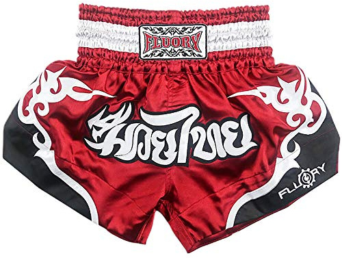 FLUORY Pantaloncini Muay Thai, MMA Pantaloncini Abbigliamento Training Cage Fighting Grappling Arti Marziali Kickboxing Pantaloncini Abbigliamento