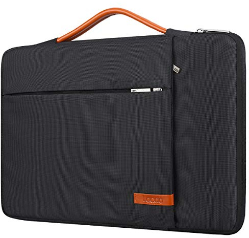 Lacdo 360° Rundumschutz Laptop Tasche Schutzhülle für 14 Zoll ASUS Lenovo Acer HP Chromebook, Lenovo IdeaPad 14, 14 Zoll Acer Swift 3, HUAWEI MateBook D 14, HP Pavilion 14, ASUS VivoBook 14, Schwarz