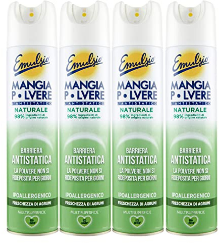 4x Emulsium Ät Pulver Antistatisk Naturlig Multiyta Allergivänlig Citrus Friskhet - 4 300ml flaskor
