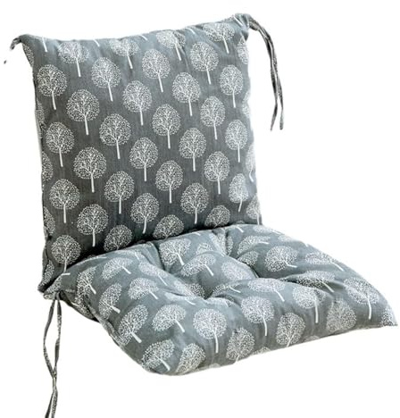 Baitang 2 cuscini per sedia con schienale, cuscini per schienale con nastri, per sedia da giardino, cuscino per sedia da giardino, cuscino per sedie(40 x 80 cm)