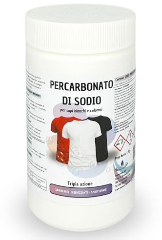 acquaverde | Percarbonato di Sodio Puro 1 Kg, Smacchiante, Sbiancante ed Igienizzante, Ecologico per il Bucato da 100 a 500 Lavaggi, Smacchiatore Bucato Efficace