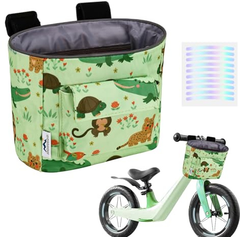 LOCAL LION Fahrradkorb Kinder Vorne, Lenkertasche Fahrrad Kinder, Fahrradtasche Kind für Kinderfahrrad Laufrad Dreirad Roller