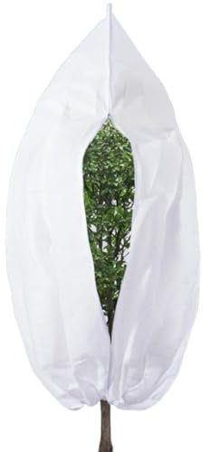 Fundas de protección contra heladas para plantas al aire libre, fundas anticongelantes para plantas, fundas para plantas, protección contra heladas, bolsa protectora reutilizable para plantas, cordón,