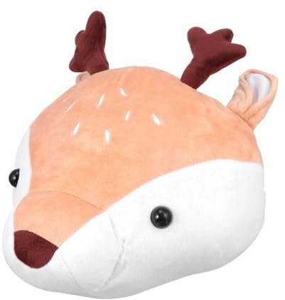 Milisten Cartoon -hirschschmuck Wanddekoration Puppe Kuschelpuppe Aus Rehbraunem Plüsch Hirsch Plüschtiere Home Wall Ornament Cartoon-plüschpuppe Rentier Stofftier Baumwolle
