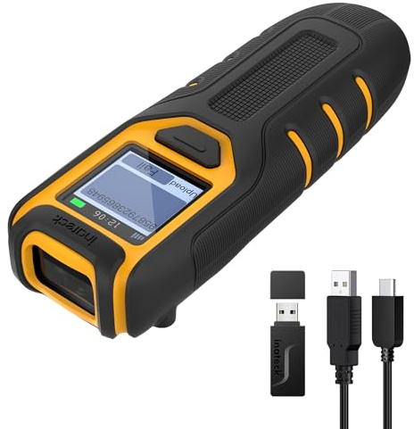 Inateck Lettore Portatile di Codici a Barre 1D Wireless con Schermo, 1000 mAh Lunga Autonomia, 105g Senza Fili Barcode Scanner con App e SDK per Tablet iPhone iPad Android iOS PC POS, BCST-49