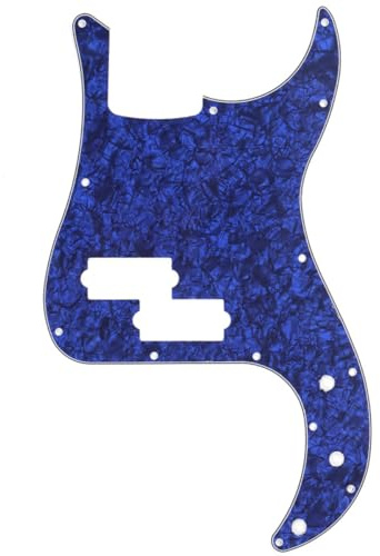 Musiclily Pro 13 Hole P Bass Pickguard 4Ply Blue Pearl