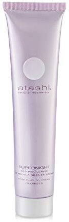 Atashi Supernight - Démaquillant à l'Argile Rose en crème | Purifie, hydrate et nettoie la peau | Texture Douce | Argile Rose | Extrait de Cannelle et Datte - 75 ml