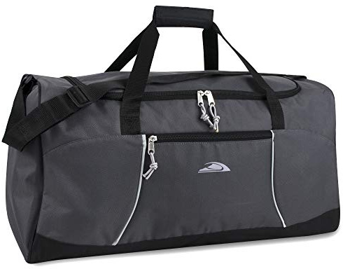 55 Liter, 61 cm leichte Segeltuch-Seesäcke für Männer und Frauen für Reisen und Fitnessstudio Sportgeräte-Tasche, Grau 1