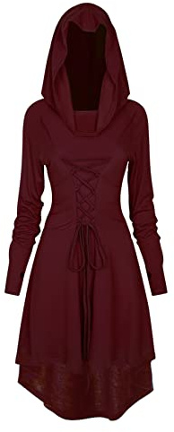 TSIRNK Robe Medievale Femme,Robe Vintage Renaissance Gothique Femme,Costume Halloween Femme