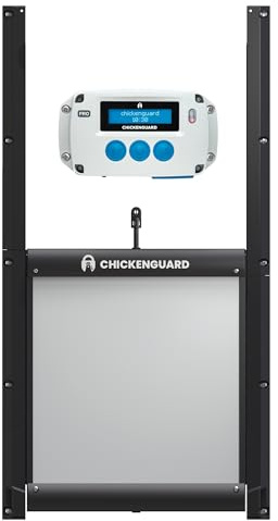 ChickenGuard Automatic Chicken Coop Door Openers, 3 Power Options, Solar, Alkaline Batteries or DC Power (Po + Door + Batteries)