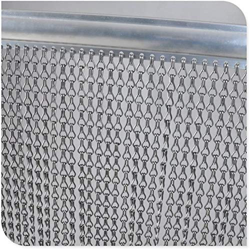 Chawniao 90 cm x 210 cm Premium Aluminium Fliegentür Kettenvorhang für Türen, Fliegengitter, Metall Insektenschutz Jalousien