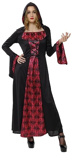 Rubies Disfraz Vampiresa Misteriosa para mujer, Vestido con capucha, Oficial Halloween, Carnaval, Fiestas y cosplay