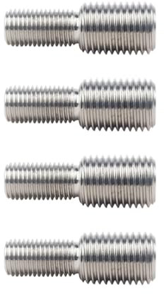 M6*20 to M8*20 Reduction Metric Thread Adapter, 4pcs Stainless Steel Double End Threaded Stud Screw Bolt for Construction, Furniture, Automobile