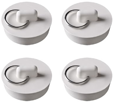 Gummiavtappningspropp, 4-pack universell badkarstoppare, dräneringsplugg skydd med hängande ring, köksvask plugg för badkar, badrum, handhandfat (30–33 mm)