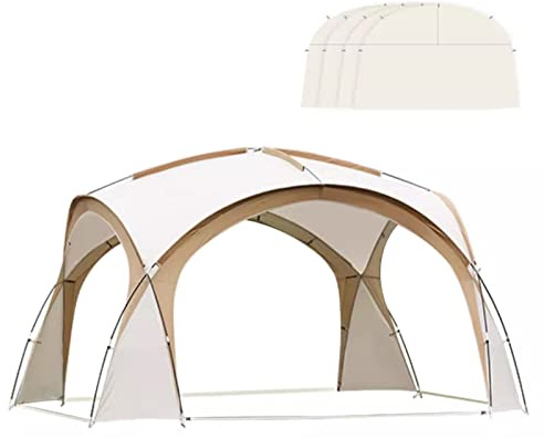 6-8 Man Dome Canopy Tent 4.2 X 4.2 X 2. Waterproof Outdoor Event Shelter Camping Gazebo Tents with 4 Removeable Sun Shade Walls, Family Large Canopy Tent for Fishing Hiking Picnic vision