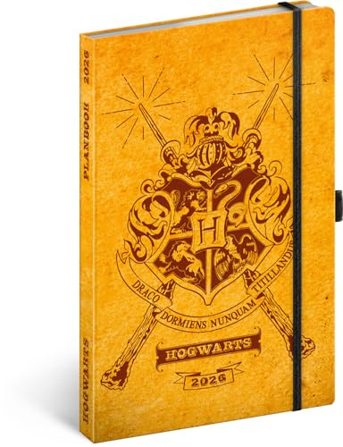 NOTIQUE Agenda 2026 ca. A5-2in1 Calendario e Taccuino, Copertina Rigida Pianificatore Settimanale con Chiusura a Elastico, 144 Pagine Agenda Appuntamenti, Calendario a Libro, Planbook (Harry Potter)