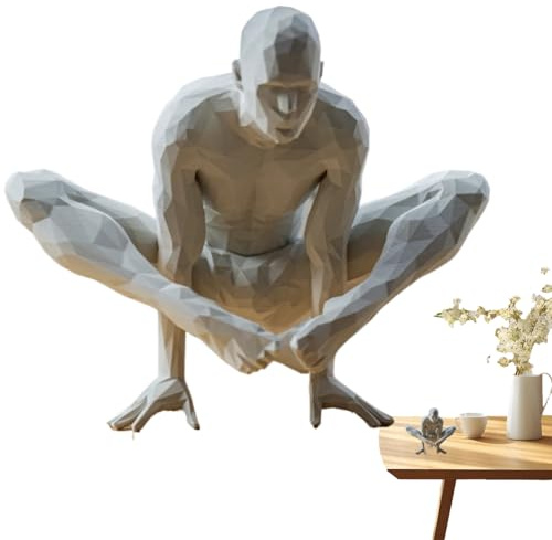 Zahoken Estatua De Yoga Y Meditación,Escultura Decorativa de Meditación para Hogar | Figura Minimalista de para Escritorio Decoración Coleccionable para Salón y Estudio
