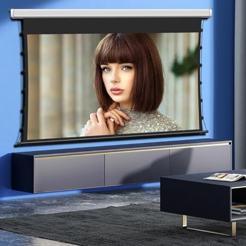 Electric Projection Screen,150 Inch Tab Tension Motorized for Long Throw UST Projector,HD 4K 3D Compatible