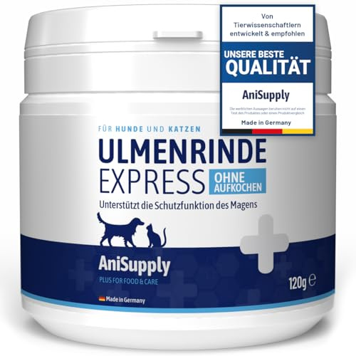 AniSupply Corteccia d'olmo Express senza ebollizione, in caso di tendenza alla diarrea – Supporta una pellicola protettiva naturale nello stomaco – molto mucosa per cani e gatti – Pura naturale