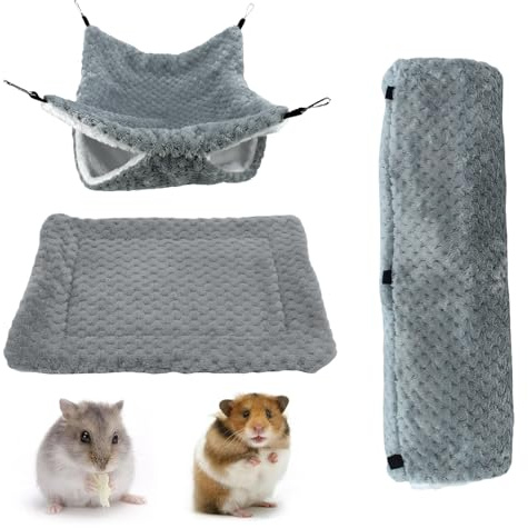 Générique Hamac pour Furets,Tunnel d'activités, Tapis Doux Chaud, Matière Peluche,Hamac pour Petits Animaux | pour Sugar Glider, Furet, Cage, Dodo, Repos, Cachette et Jeu d'hiver