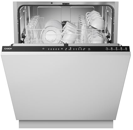 Candy Integrated 60cm Dishwasher, 13 Place Settings, D Energy Rating, Black Bezel - CIP 3D9E0B-80