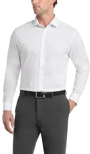 Kenneth Cole Unlisted mens Big and Tall Solid Dress Shirt, White, 19 Neck 35 -36 Sleeve 3X-Large Tall US
