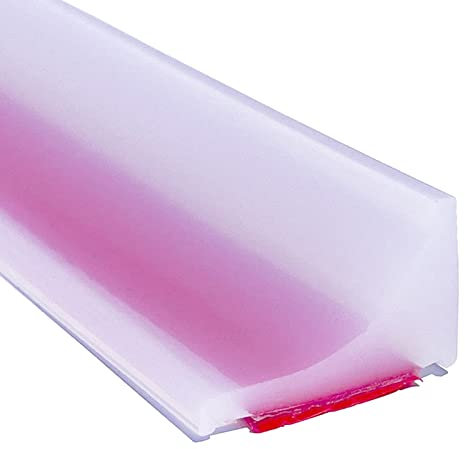 Esufeir 39/1M Clear Wet Room Floor Barrier，Silicone Shower Door Threshold Water Dam,Bath Edging Trim Water Retaining Seal Strip,Self-Adhesive Water Stopper for Kitchen Sink,Bathroom Floor,Shower Tray