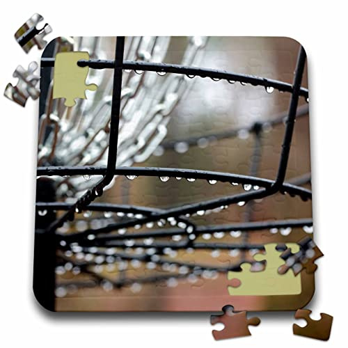 3dRose Abstract Macro Photo of disc Golf Basket After 10x10 Inch Puzzle