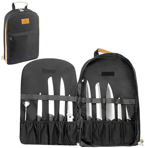 Generisch Borsa portaposate, valigetta da taglio con 21 slot per campeggio, escursionismo, valigetta portatile con 21 slot singoli, casa, cucina, borsa per attrezzi multifunzione