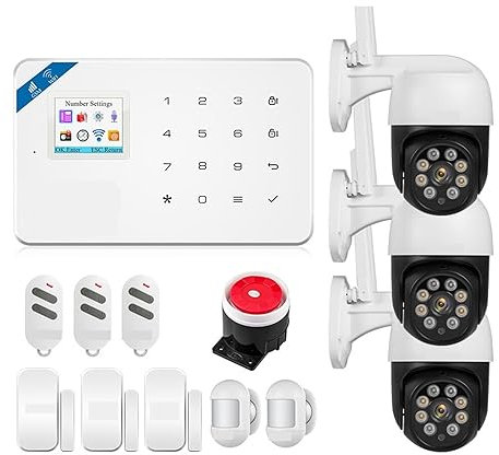 Système de sécurité domestique Système D'alarme Intelligent GSM, For Support Domestique, Tuya, Capteur De Mouvement Intelligent, Détecteur De Porte, Sirène De Sécurité(KIT 2)