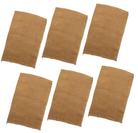 TOYANDONA 6piezas Sacos De Arpillera Resistentes para Almacenar Alimentos Sacos De Yute Grandes Naturales para Cultivo De Plantas Soporte para Verduras Jardinería y Almacenamiento De Cebolla