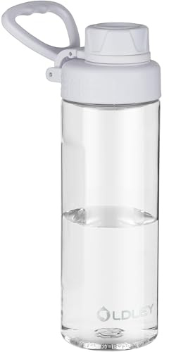 OLDLEY Water Bottles 20oz BPA Free Tritan Water Bottle with Carry Handle and Spout Lid, Leakproof Kids Water Bottle for Home,Travel, School, Outdoors, Transparent