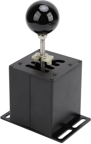 FAUOSWUK USB Simulator Shifter 6 Gear Shifter Racing Game Simulator, Elegant Svart Design, USB-anslutning Plug and Play, för G29 G27 G25 G920