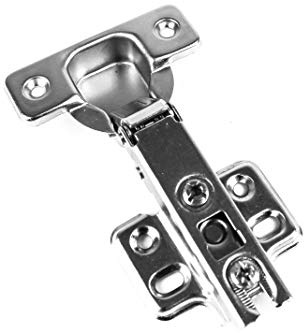 Berta (20 Pieces) Full Overlay Frameless European Hinges, 105 Degree 2-Cam 4-Way Adjustable Concealed Kitchen Cabinet Door Hinges with Screws