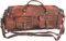 Reisetasche aus echtem Ziegenleder, groß, handgefertigt, für Fitnessstudio, Wandern, Vintage-Stil, Braun, braun, 30(L),12(D), 13(H)