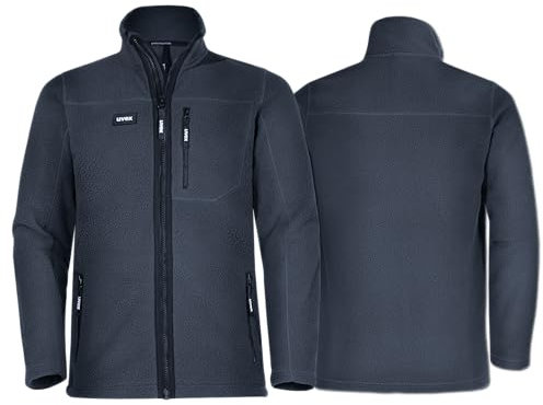 Uvex Echor Fleecejacke - Herren Arbeitsjacke mit Sherpa Fleece - Dunkelblau - Gr 4XL