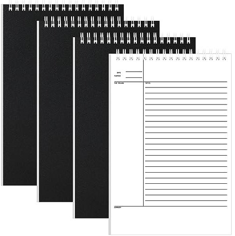 Cholemy 4 Pack Steno Notebooks, 6x9 Inches, 320 Sheets (80 Sheets/pad) Notes Notebook Top Spiral Ruled Writing Pads for School Office Business Students Teachers & Note Taking