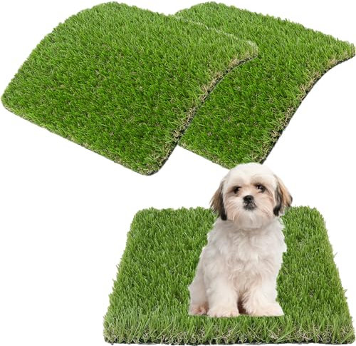 JVHLOV 50 * 80CM Kunstrasen Hundeklo 2 Stück, Trainingsunterlage Hundetoilette, Hundetoilette für Kleine Hunde Wiederverwendbar, für Balkon, Terrasse, Garten