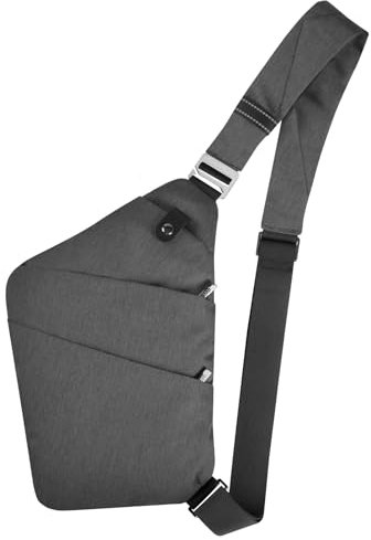 BROADREAM Anti-Diebstahl Sling Chest Crossbody Bag - Umhängetaschen Herren, Wasserfeste Bauchtasche Mehrere Taschen Schultertasche, Crossbody Bag Backpack für Männer und Frauen