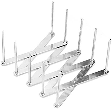 GEEKHOM Deckelhalter, Rippchenhalter aus Edelstahl Tellerhalter, Anpassbaren Multifunktionales Teleskoplagerregal Dämpfer Geschirr-Trockengestell Aufbewahrung Organizer für Pfannen, Töpfe, Deckel