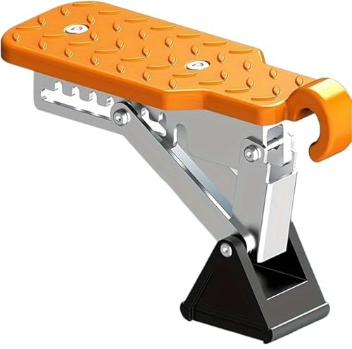 voiture support pied Marchepieds de voiture en alliage d'aluminium chromé avec crochet, marchepieds auxiliaires universels pour véhicule pédale pied(RHD Frame cable)