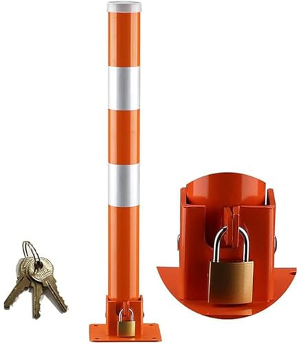 Verrou de parking, Barrière de stationnement pliable avec cadenas, borne sécurité pliante for espace, Assistant for Garage