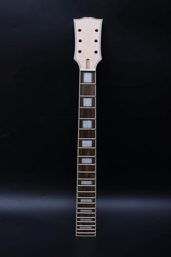 Yinfente E-Gitarrenhals, 22 Bünde, 62,9 cm, Ahorn-Rosenholz-Griffbrett für E-Gitarre, Ersatz-Bindungskopf