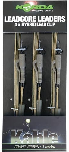 Korda Leadcore Leaders Hybrid Lead Clip QC Swivel : Gravel