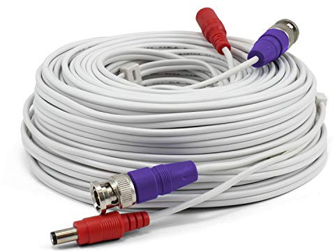 Swann BNC Coaxial Cable for Security Camera CCTV System, Audio Video Extension Power Cables, UL Certified and Fire Resistant, 100ft (100 Ft / 30 M) (SWPRO-30ULCBL)