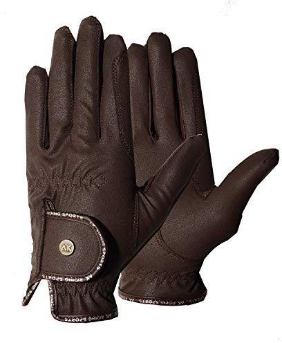 AK Light Grip Horse Riding Gloves for Women & Men – Competition & Dressage Equestrian Gloves – Lightweight, Non-Slip Grip, Breathable – AKRS-6133 (Brown, M)
