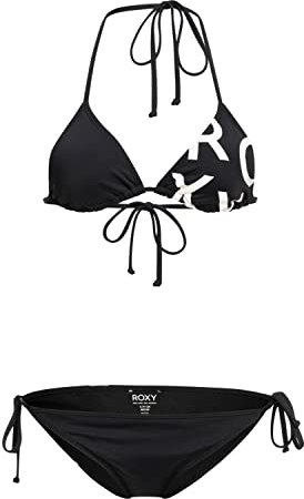 Roxy Beach Classics Tie Side - Triangle-Bikini-Set für Frauen Schwarz