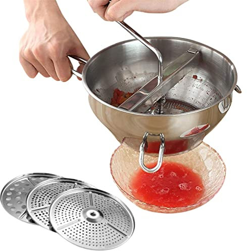 komsoup Broyeur d'aliments - Cuisine Ergonomique pour purée | Kitchen Mill Ustensiles Cuisine pour filtrer et râper Les Fruits et légumes