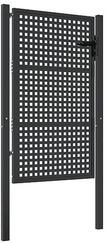 vidaXL Gartentor Anthrazit 105x150 cm Stahl